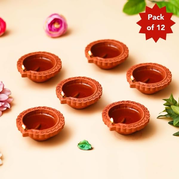 দিওয়ালি সাদা দিয়া প্লেইন কোডিয়া ২.৫ ইঞ্চি