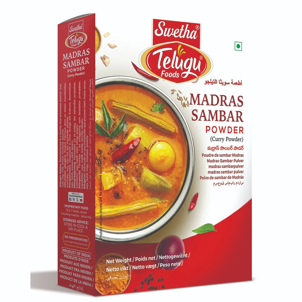 Swetha Telugu Food Madras Sambar Powder100g