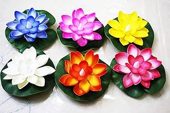 Water Floating Smokeless Candles & Lotus Flowers Sensor Led TeaLight for Outdoor and Indoor Decoration - 1 pic