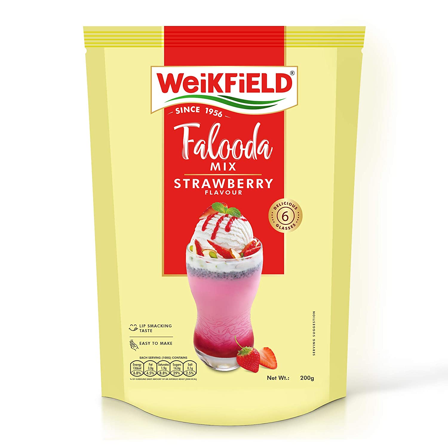 Weikfield Falooda Mix Strawberry Flavoured