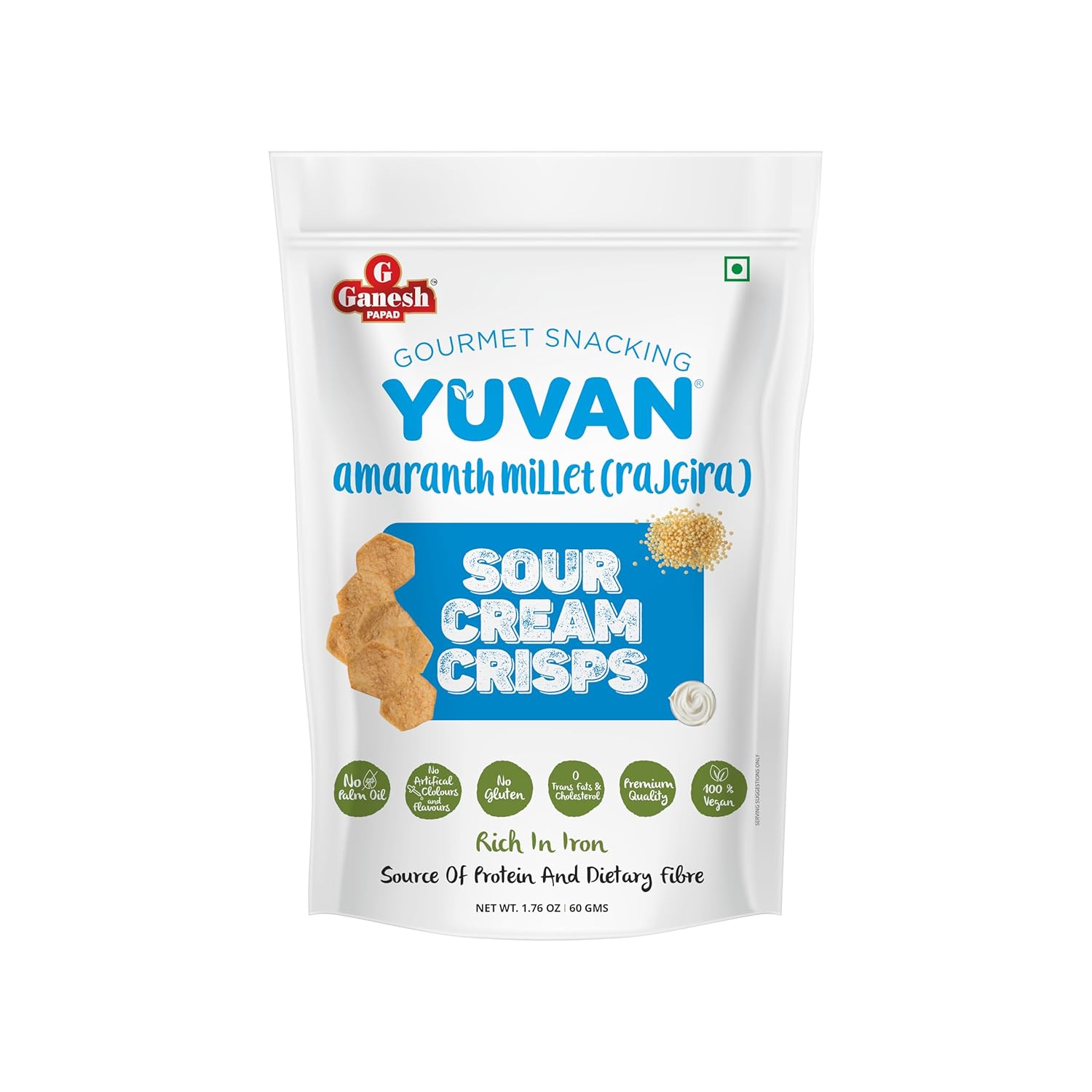 Ganesh Yuvan Amaranth Millet Rajgira Sour Cream Crisp